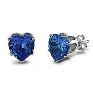 💖 Stainless Steel Cubic Zirconia Heart Earrings NEW